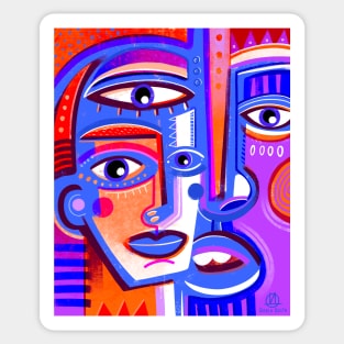 Art faces Sticker